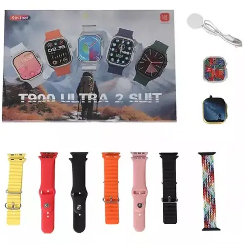 RELOJ SMART WATCH T900 ULTRA 2 SUIT SET 9 EN 1 2