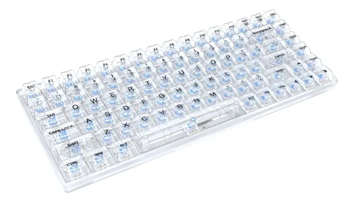TECLADO MECANICO LEAVEN K840 TRANSPARENTE DE 84 TECLAS