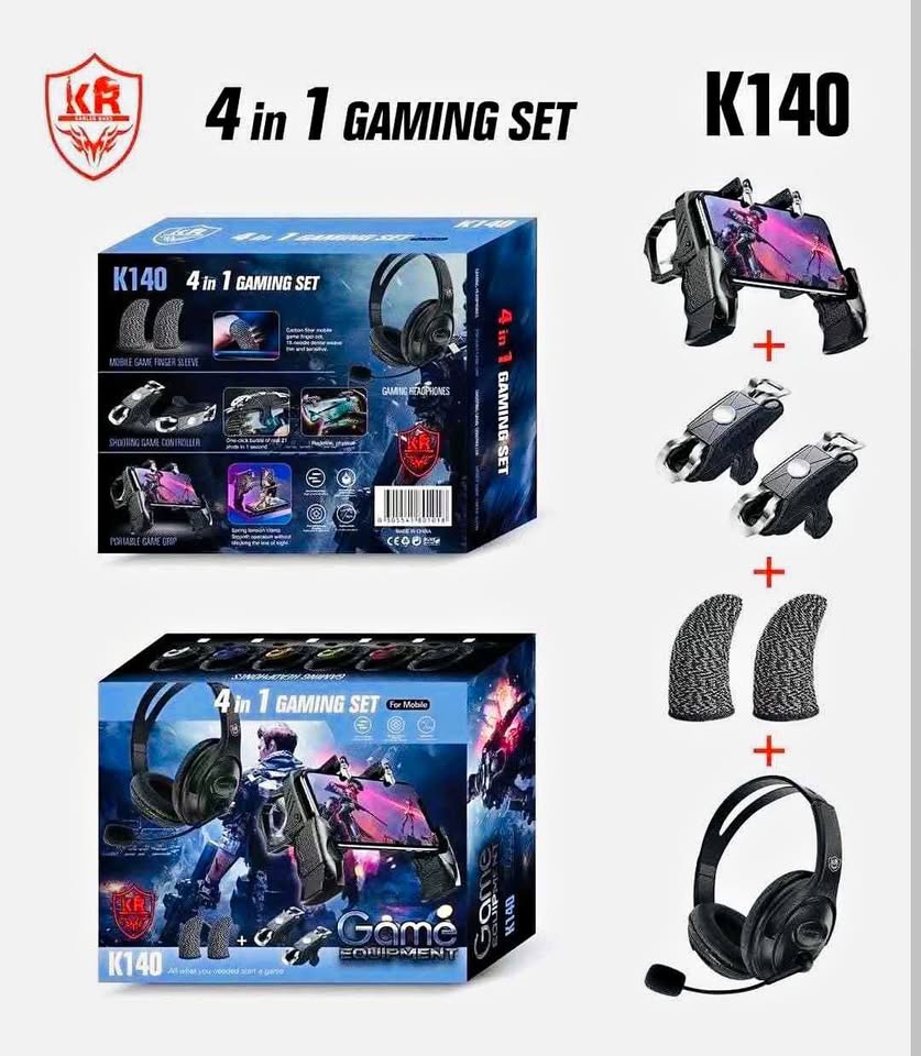 SET GAMER PARA TELÉFONO 4 EN 1 MODELO K140