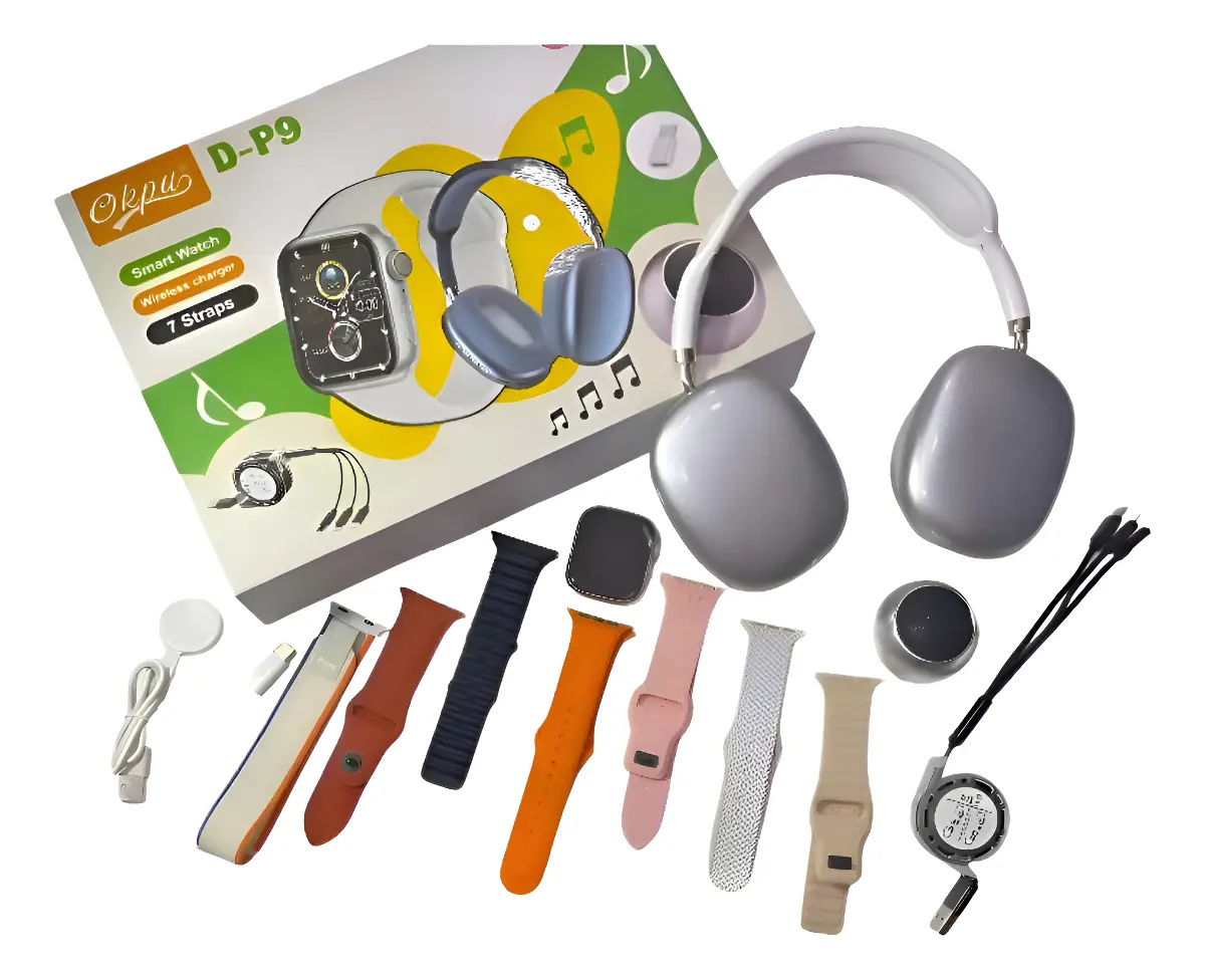 SET DE RELOJ AUDIFONOS P9 + CORNETA OKPUS D-P9