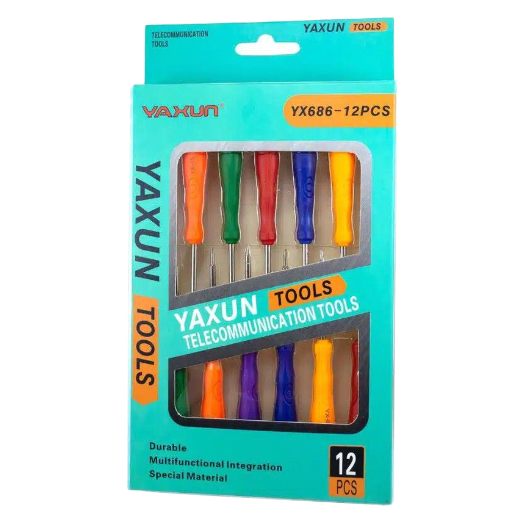 KIT DE DESTORNILLADORES YAXUN MOD YX686 12 PCS