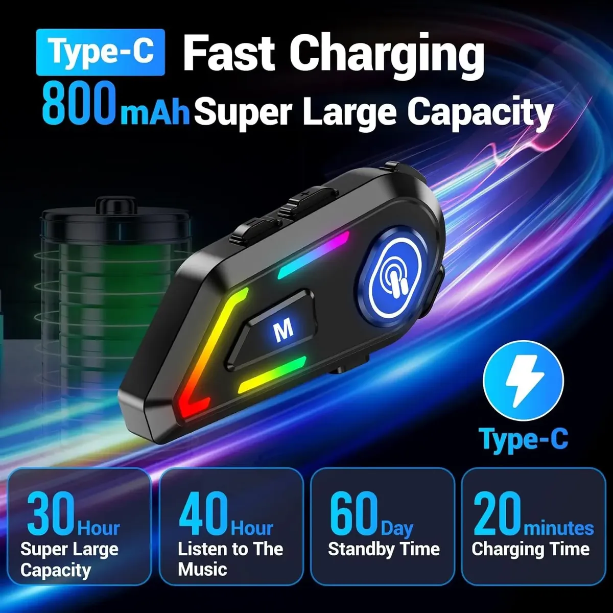 INTERCOMUNICADOR DE MOTOS HELMET MOD C5 3