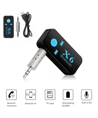 ADAPTADOR BLUETOOTH CAR WIRELESS X6